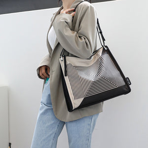 Abstract Solid Geometric Shoulder Bag