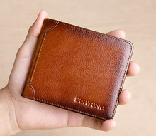 Load image into Gallery viewer, Men&#39;s Short Leather Large-capacity Horizontal Wallet
