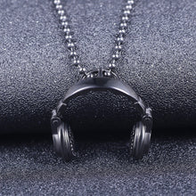 Load image into Gallery viewer, Music Headphones Titanium Steel Pendant
