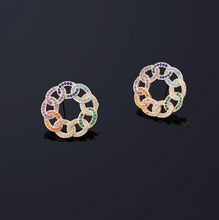 Load image into Gallery viewer, Rainbow advertisement Earrings
