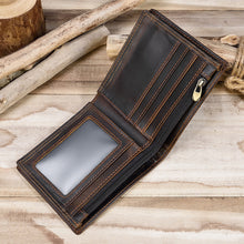 Load image into Gallery viewer, Vintage Wallet Leather Short Wallet
