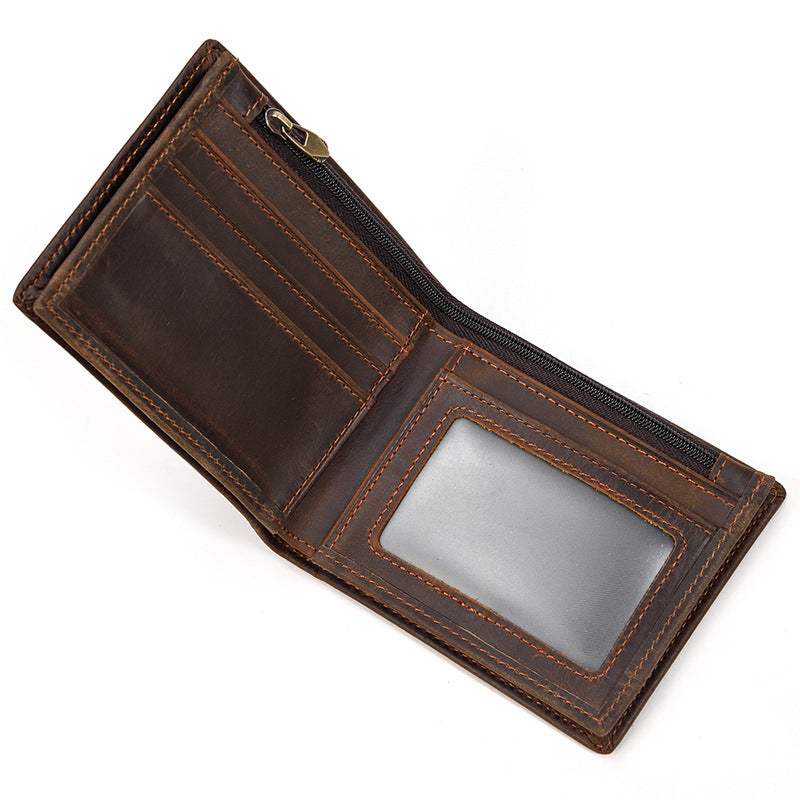 Vintage Wallet Leather Short Wallet