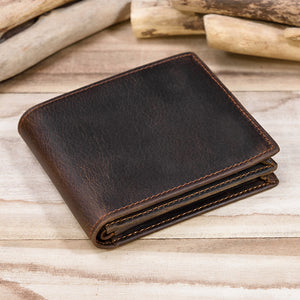 Vintage Wallet Leather Short Wallet