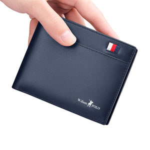 Ultra-Thin Mini Men's Short Leather Wallet