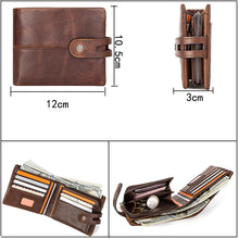 Load image into Gallery viewer, Fashion Anti-Theft Brushed Leather Men&#39;s Wallet
