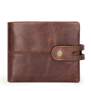 Fashion Anti-Theft Brushed Leather Men's Wallet