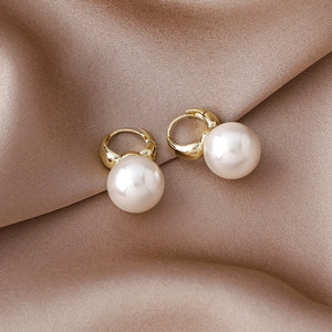 French Pearl Stud Earrings