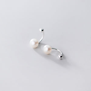 Pearl Screw Stud Earrings
