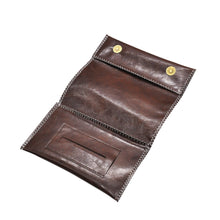 Load image into Gallery viewer, Tri-fold Leather Cigarette Bag With Zipper
