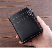 Load image into Gallery viewer, Men&#39;s Short Wallet Zipper Soft Leather
