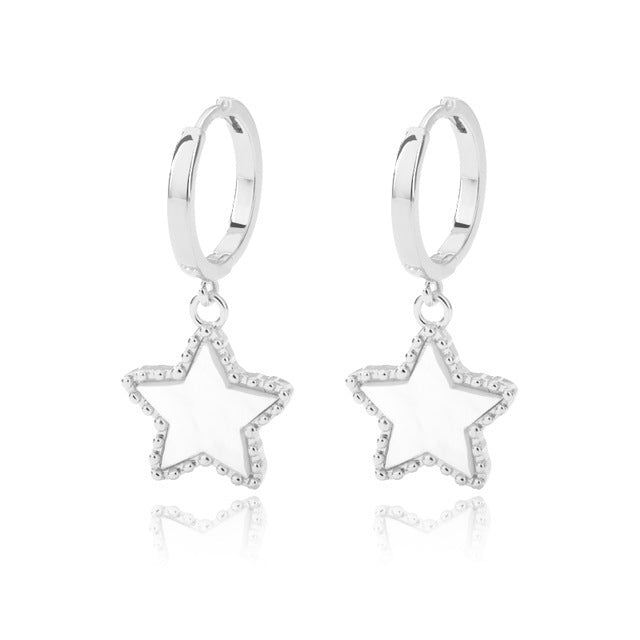 New Opal Inlaid Star Earrings For Women