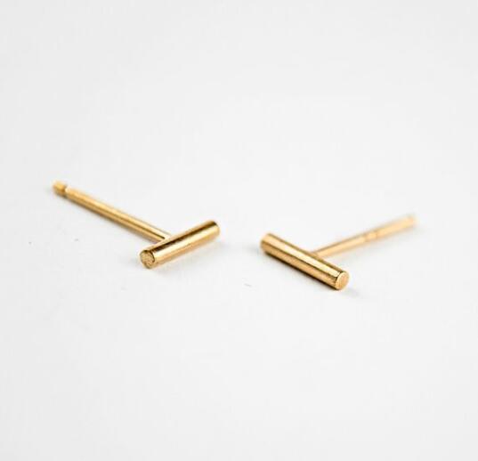 2020 Japanese stick word stud earrings