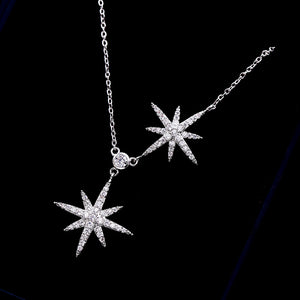 Eight-pointed star necklace