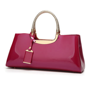 Women's patent leather bag