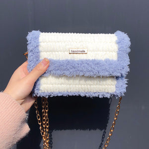 Woolen icicle female bag