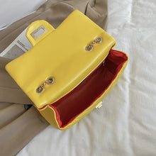 Load image into Gallery viewer, Solid Color V-Shaped Embroidered Thread One-Shoulder Handbag
