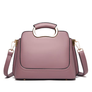 Solid Color Lychee Pattern Doctor Bag