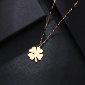 Stainless steel clover necklace