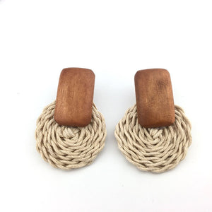 Long wooden earrings