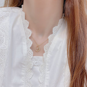 Rhinestone Bone Chain Necklace