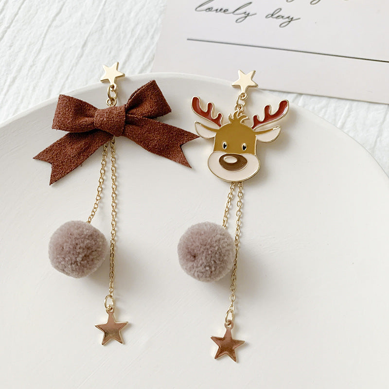 New Christmas Elk Five-pointed Star Bow Long