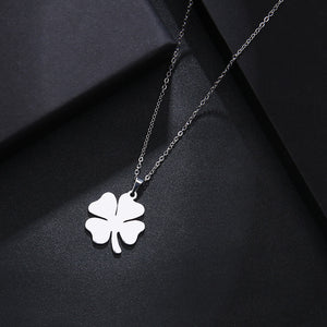 Stainless steel clover necklace