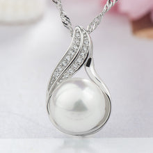 Load image into Gallery viewer, Silver pearl necklace
