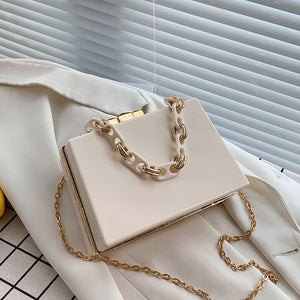 Fashion Cosmetic Case Type Chain Link Handbag
