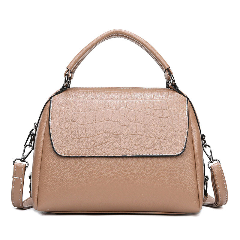 Crocodile Pattern Flap Handbag