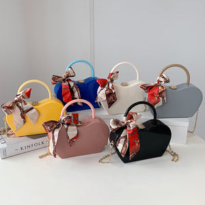 Fashion Stereotyped Apple Acrylic Silk Scarf Handbag