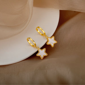 New Opal Inlaid Star Earrings For Women
