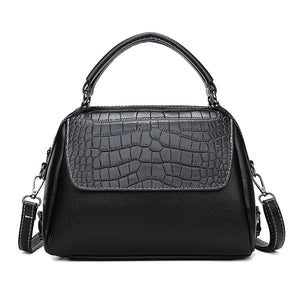 Crocodile Pattern Flap Handbag