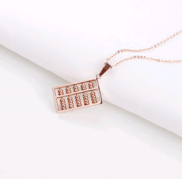 18K rose gold clavicle chain