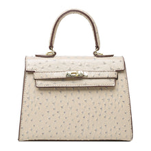 Load image into Gallery viewer, High-Quality Leather Ostrich Pattern Kelly Bag Handbag
