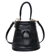 Load image into Gallery viewer, Fashion Contrast Embossed Belt Buckle Handbag
