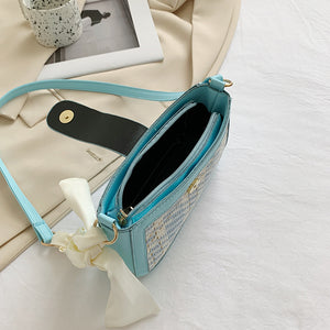Woven Silk Scarf Messenger Bag