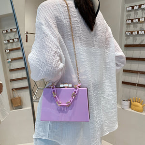 Fashion Cosmetic Case Type Chain Link Handbag