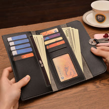 Load image into Gallery viewer, Three-fold buckle long wallet
