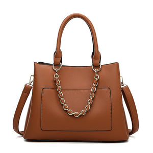 Solid Color Chain Foldable Handbag
