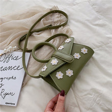 Load image into Gallery viewer, Handmade flower small square bag
