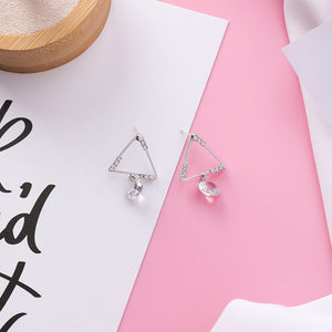 925 silver needle five-pointed star stud earrings