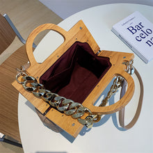 Load image into Gallery viewer, Eco-Friendly Wood Clip Buckle Handbag
