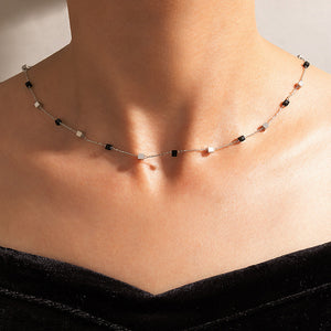 Women's Three-dimensional Square Simple Necklace