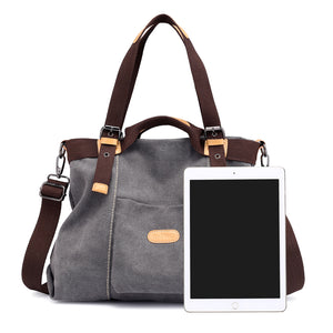 Ladies Canvas Large-Capacity Messenger Bag