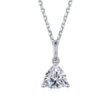 Load image into Gallery viewer, La Moissanite Pendant Necklace 9 Sterling Silver Pear Shape
