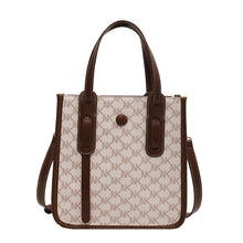 Load image into Gallery viewer, Fashion Printed Letter Contrast Stitching Plaid Handbag
