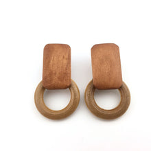 Load image into Gallery viewer, Long wooden earrings
