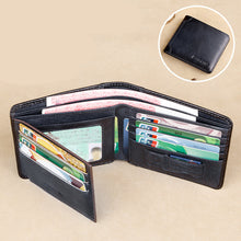 Load image into Gallery viewer, Men&#39;s Short Leather Large-capacity Horizontal Wallet
