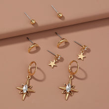 Load image into Gallery viewer, Star Moon 4-piece Set Stud Fashion
