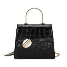 Load image into Gallery viewer, Solid Color Pu Stone Embossed Flap Handbag
